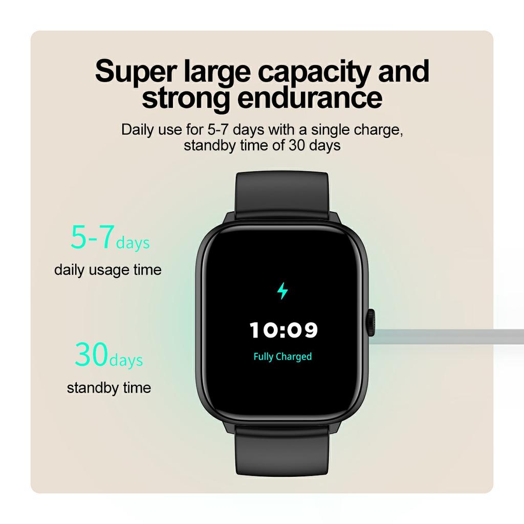 T22 2.06" AMOLED Screen Smart Watch with Bluetooth-compatible Calling,Encoder,Multi-Mode Sports