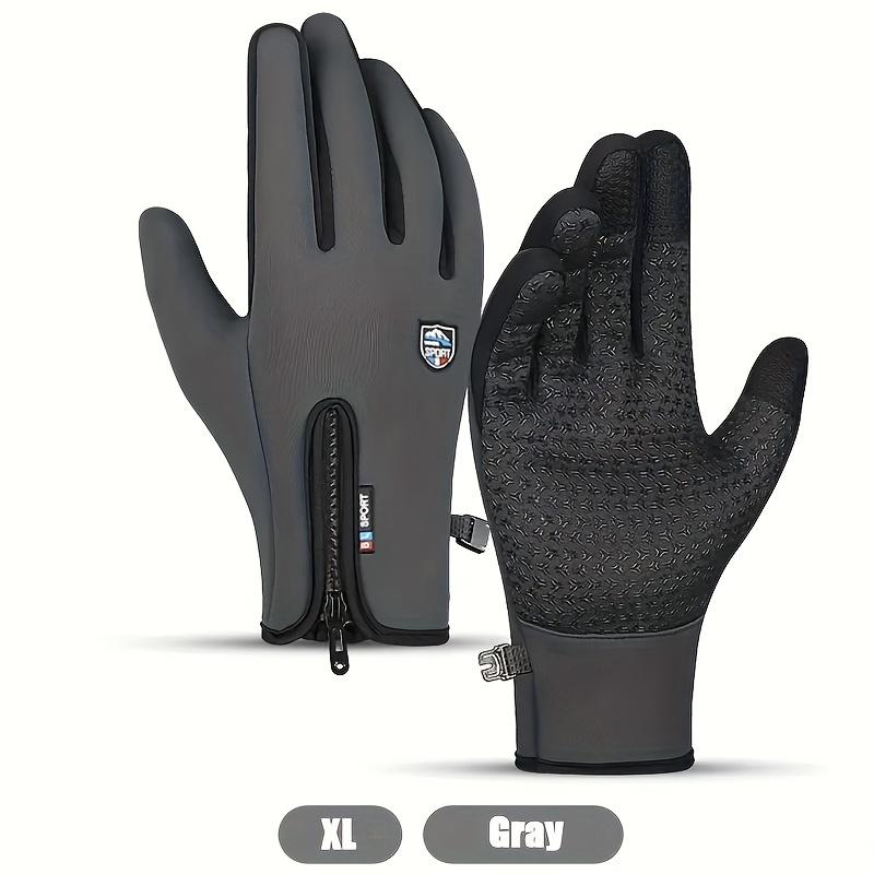 

Уличные холодные и ветрозащитные спортивные перчатки с сенсорным экраном, подходят для езды на велосипеде и катания на лыжах, путешествий в одиночку, зимние теплые перчатки для мужчин и женщин XL серый