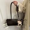 Commuter Retro Niche Leopard Print Bag Women's New Fashion Shoulder Underarm Bag High-end Portable Baguette Bag