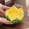 Watermelon fruit fork set, household stainless steel dessert cute storage jar fruit fork