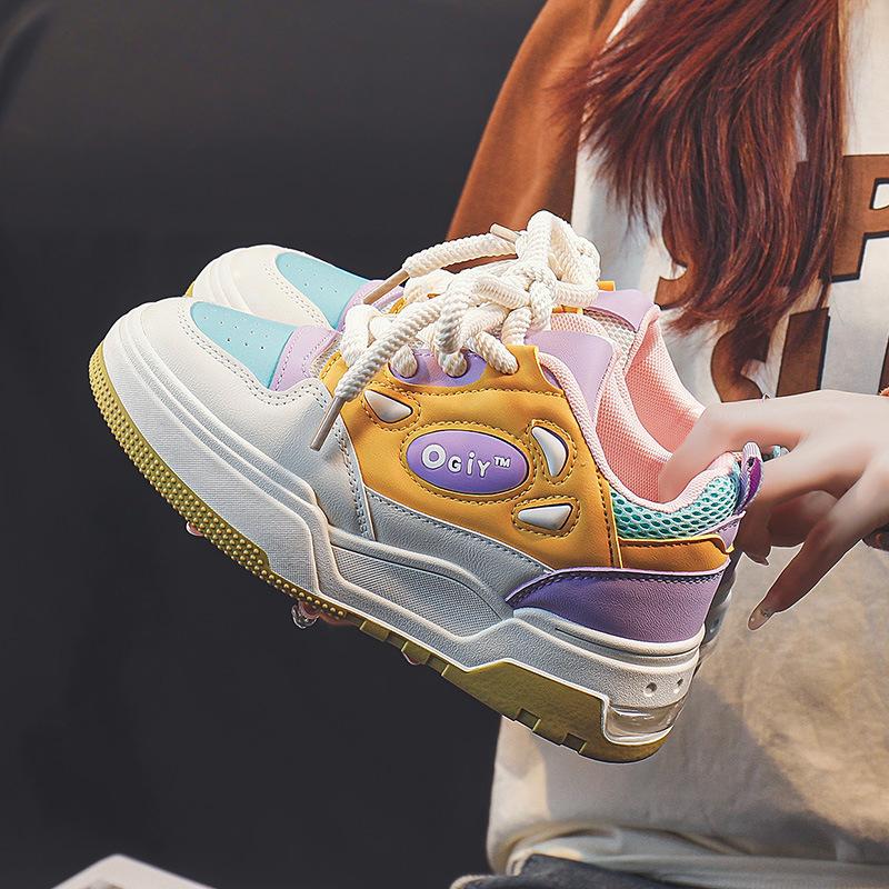 

Женские туфли с мягкой подошвой, новинка 2024 года, весенние повседневные туфли с толстой подошвой 40