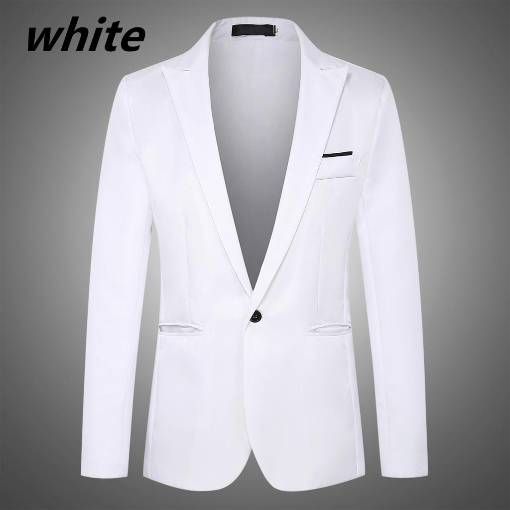Business and Leisure Suit Lang Groomsman Wedding A Grain of Buckle Men's Suit Coat