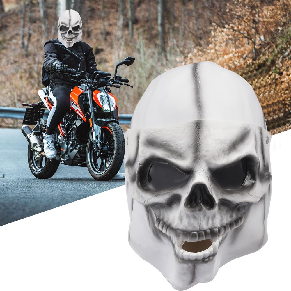 Ghost Skull Helme Integralhelme Totenkopf Motorrad mit Schutzbrille Motorradbrille Gesichtsschutz Totenkopf Motocross Reiten