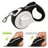 Retractable Dog Leash with LED Light 10Ft 16Ft Nylon Tape Dog Lead with Ergonomic Handle One-Button Control Tangle-Free Leash for Small Medium Dogs