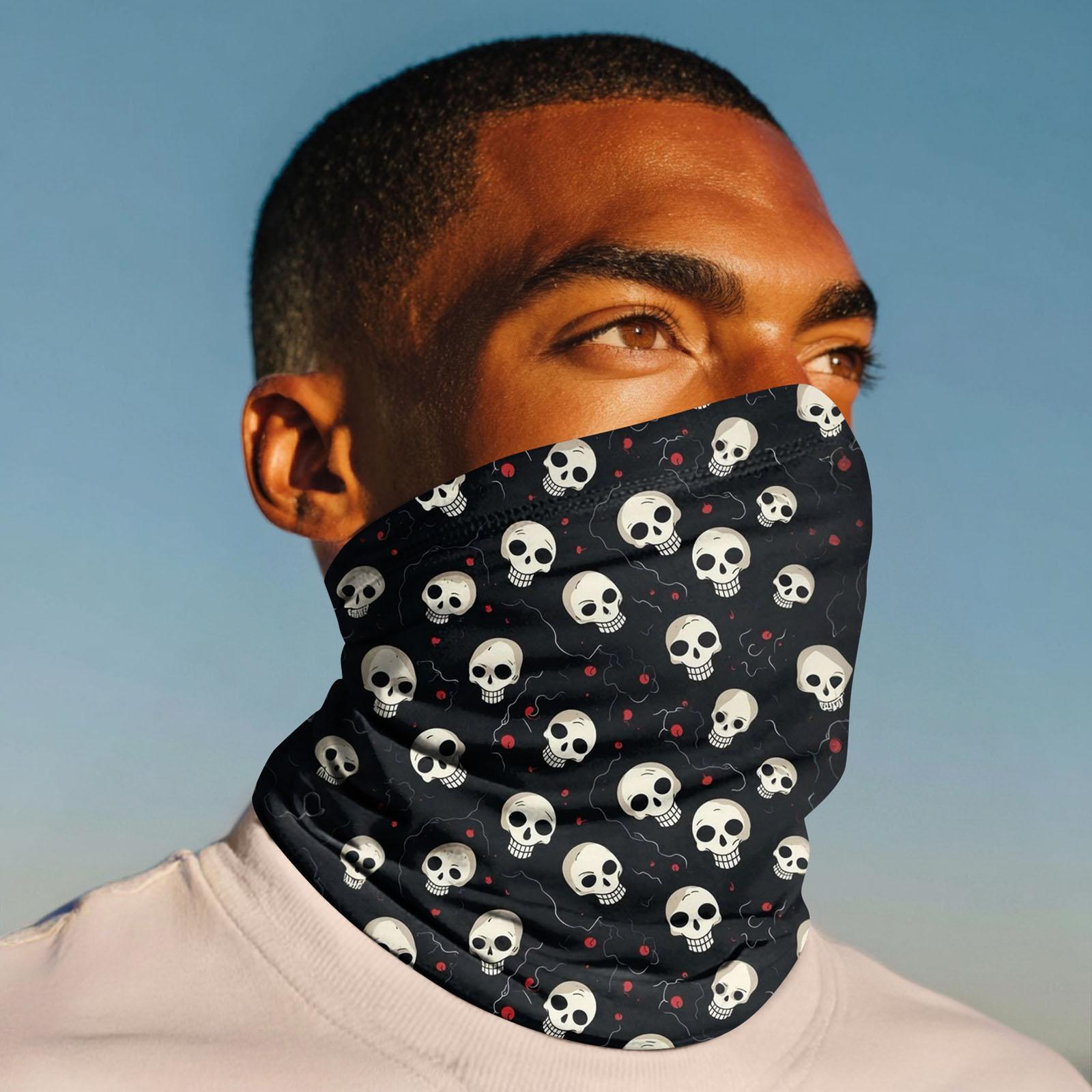 

Уличная велосипедная маска Модный принт Бандана Шарф для шеи One Size белый