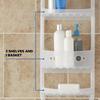 Heavy Duty Over Shower Caddy with 2 Shelves Deep Basket No Tools Needed Easy Installation Rust Resistant Bathroom Storage