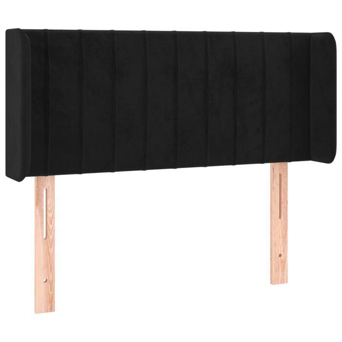 VidaXL Tête de Lit à LED Meuble de Chambre à Coucher Accessoire de Lit Simple Tête de Cadre de Lit Intérieur Noir 3123506