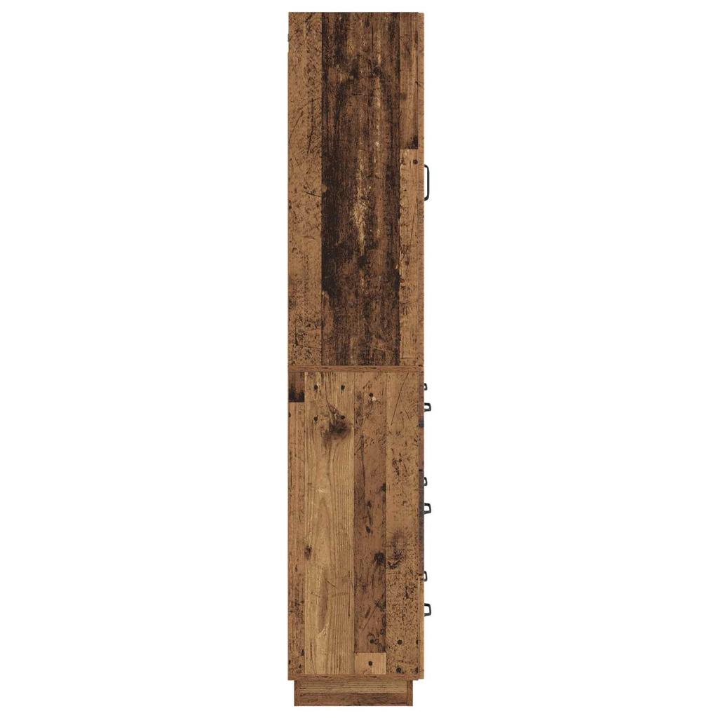 2 Piece Cabinet Set Reclaimed Wood Style 66 x 34.5 x 87 cm Engineered Wood