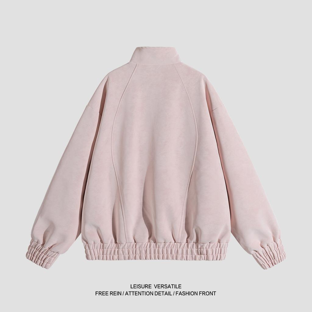 Minimalist PU Leather Jacket Jacket Men's Winter Stand-up Collar Loose Leather Senior Sense Retro Biker Men's Jacket Breathable Work Casual Jacket