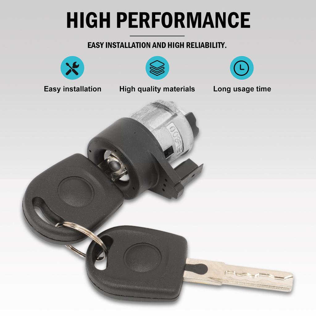 3B0905855C Ignition Lock Cylinder Lock Starter Barrel with 2 Keys FOR Golf IV 1998–2003 New Beetle 1998–2010 Polo 9N 2001-2006