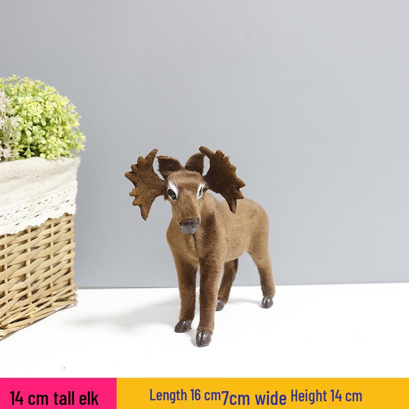 Luminous Reindeer Pulling Cart, Hanging Ornament with Antlers Hat for Christmas Tree Decoration