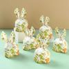 50Pcs Party Favors Cookie Candy Bags Carton Snack Packing Supplies Rabbit Ear Bags  Easter Party