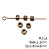 Square Round Mini Spacer Beads Metal Loose Beads For Thin Chain Bracelet Necklace DIY Jewelry Making Supplies For