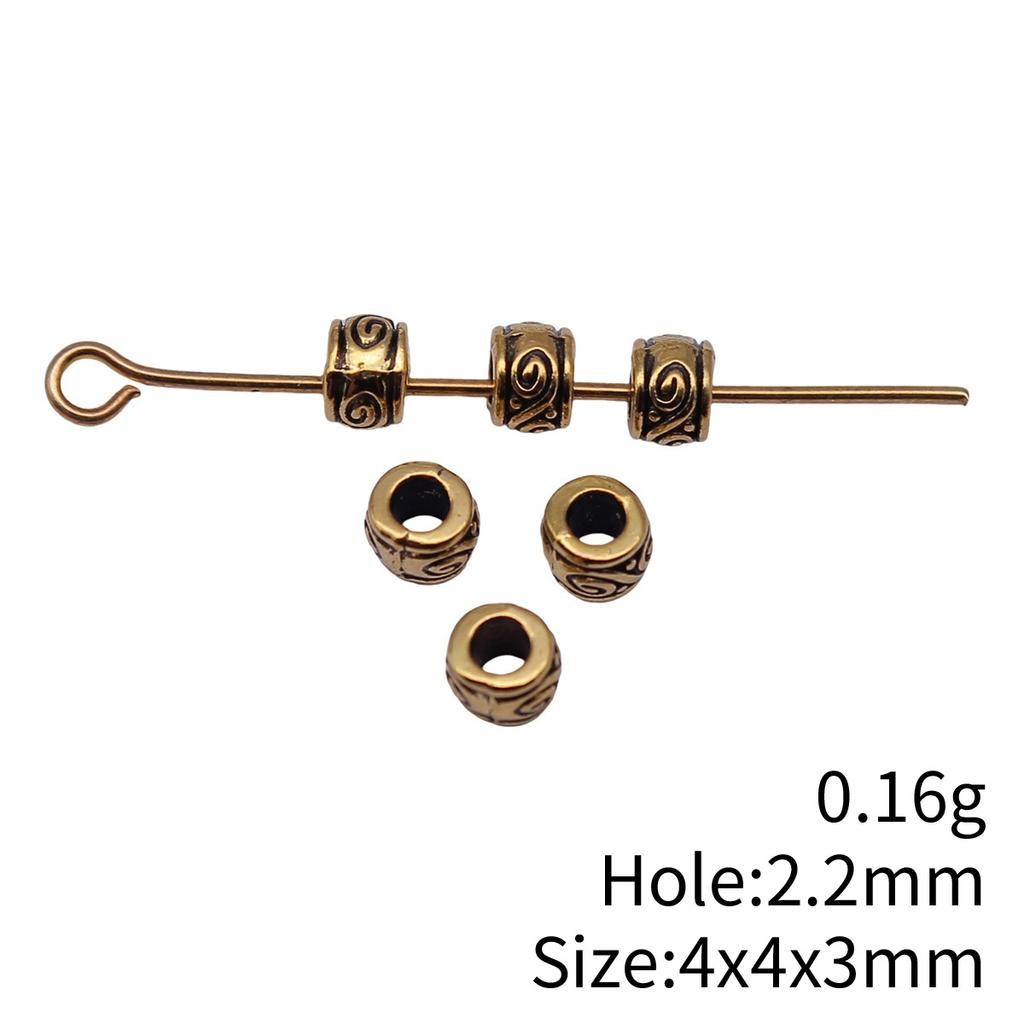 Square Round Mini Spacer Beads Metal Loose Beads For Thin Chain Bracelet Necklace DIY Jewelry Making Supplies For