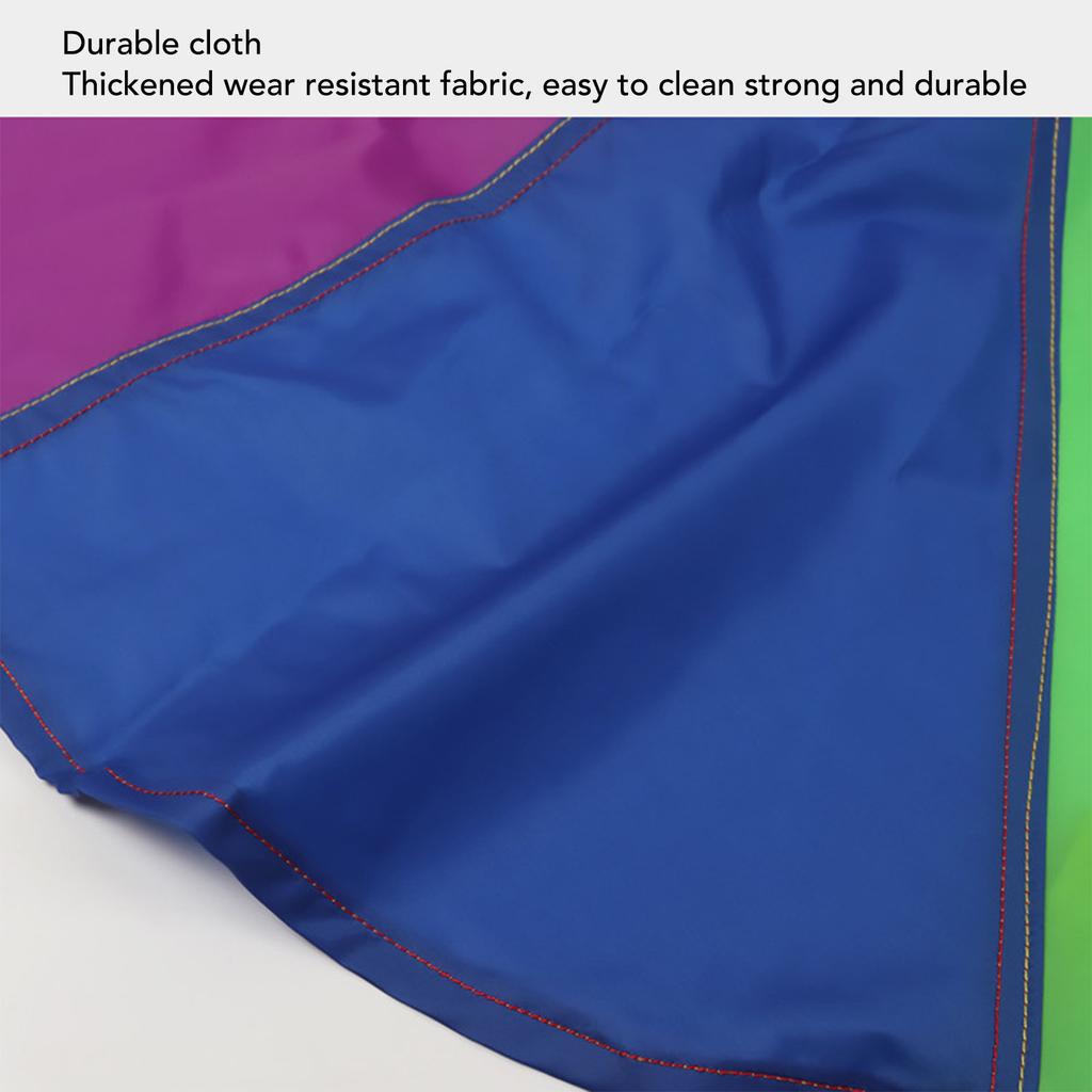 Kinder Regenbogen Fallschirm Körperliche Übung Sensorisches Training Kindergarten Outdoor Gruppenspiel Trainingshilfe mit Griffen