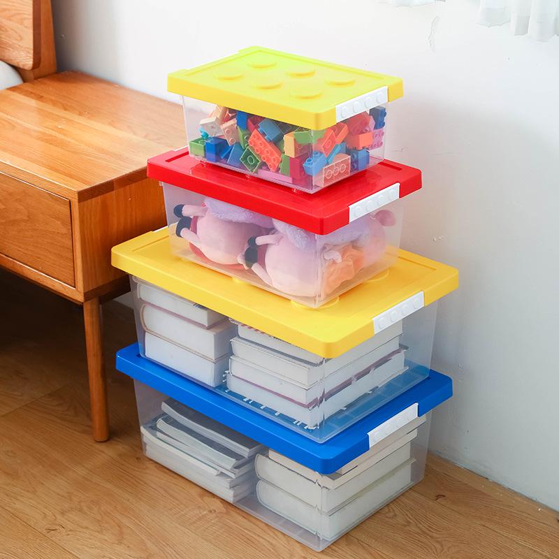 Extra Large Transparent Toy Storage Box for Children's Building Blocks and Snacks
