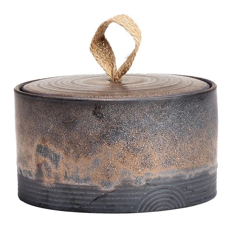 Vintage Vorratsglas Aufwach-Teeglas feuchtigkeitsdicht versiegelt Haushalt Blumen-Teelager Steingut-Teekanne Keramik