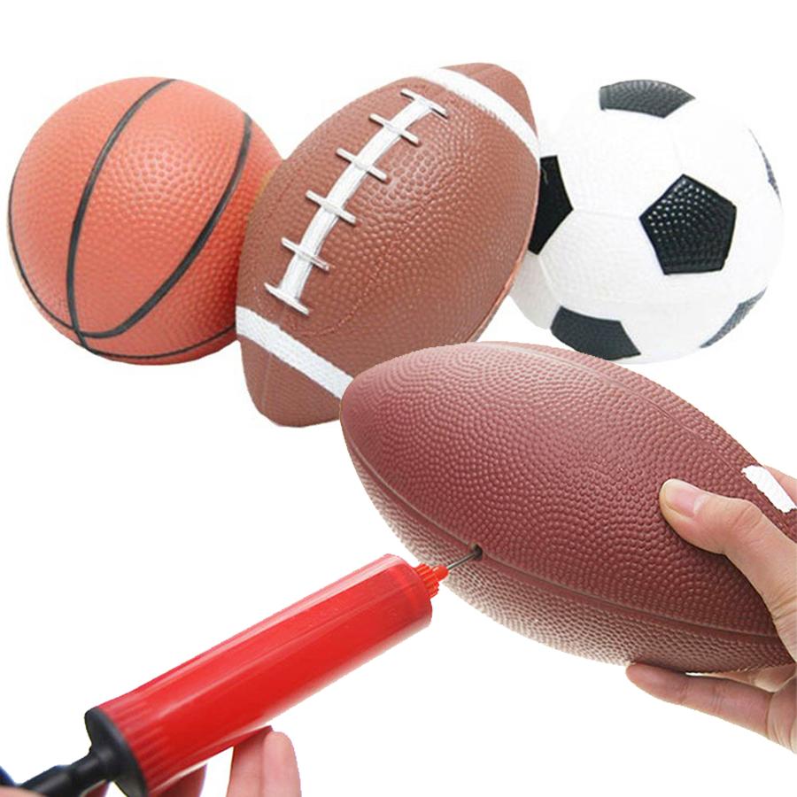 1 Stück Mini aufblasbarer Rugby & Basketball & Fußball Langlebige Trainingsspielzeuge für Hunde Interaktives Apportierspiel Kauspielzeug XJM