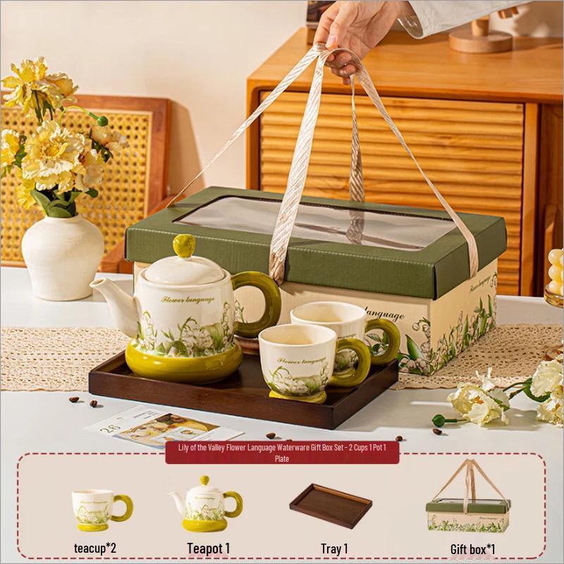 Lily of the Valley Ceramic Tea Set