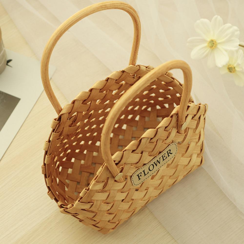 Arrangement Souvenir Handmade Decorative DIY Hand Basket Flower Baskets Wicker Baskets Storage Basket Flowers Bamboo Basket