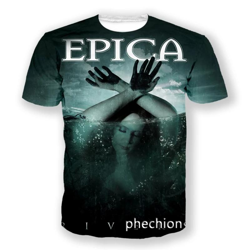 Popolare T-shirt Sinfonica Metal EPICA Stampata 3D per Uomo/Donna Estiva Hip Hop Tendenza Manica Corta Maglietta Oversize Girocollo Y2k Top