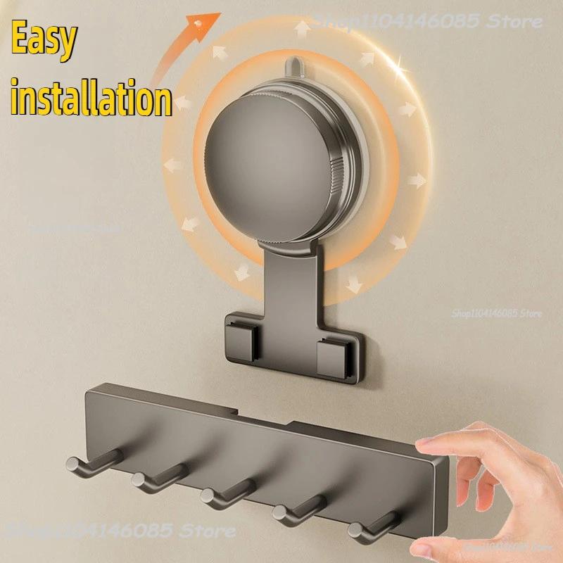 No Need To Drill Suction Cup Suction Mop Wall Hanging Clip Bathroom Perforation-free Mop Clip Broom Mop Hook Fixed Storage