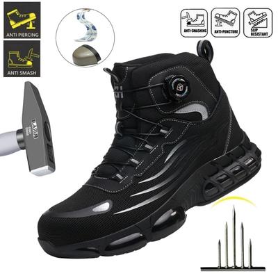 Industrial Safety Boots Men Indestructible Steel Toe Work Boots Anti-smash Stab-resistant Safety Shoes Hiking Botas