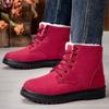 Thickened Short Plush Lace Up Snow Boots New Women's Thick Soled Shoes Plus Size Women's Warm Cotton Shoes Free Shippiing Shoes