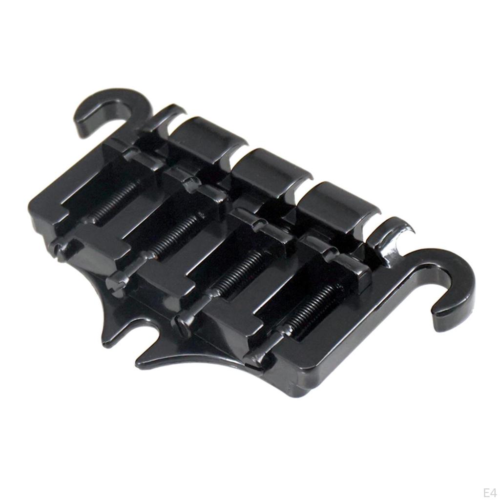 A Set of Integrated Sheep Horn Bridge Tailpiece Replacement with 3 Screws Bass 4 String