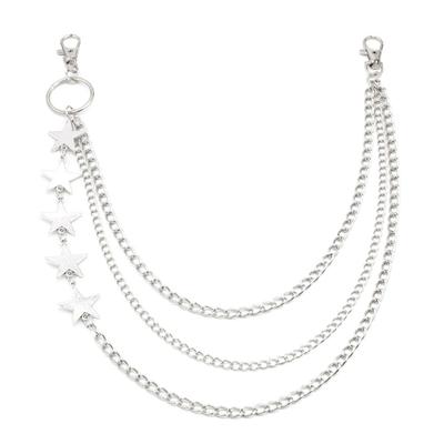 Fashion Wallet Chain with Star Pendant Female Waist Chain Eye-Catching Pants Chain Pendant Chain 2000s Pants Charm