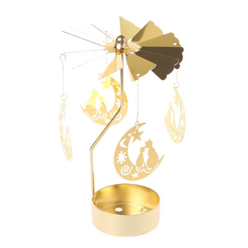 Candlestick Rotatings Spinnings Carousel Light Holders Home Dinner Wedding Bar Party Decorations
