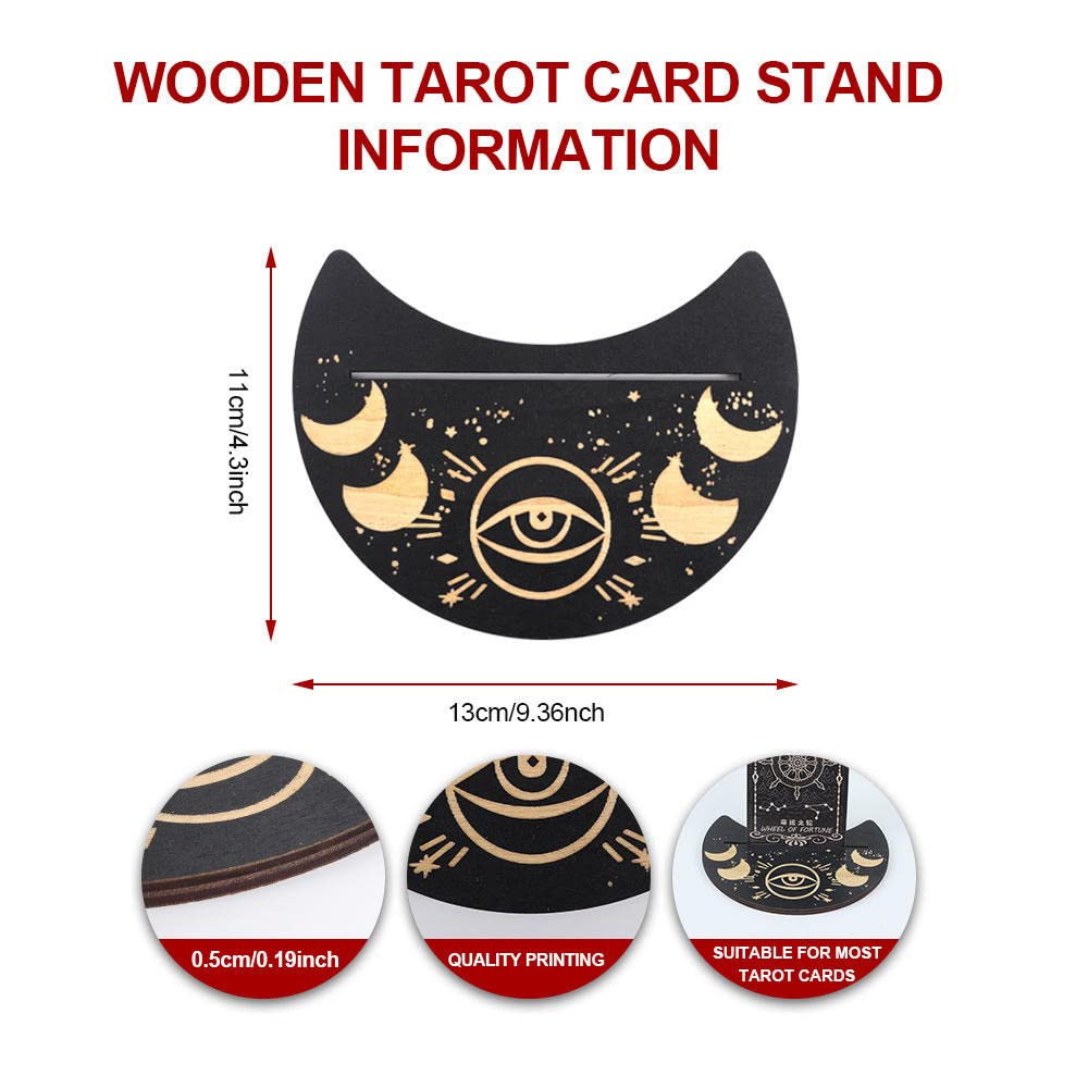 Wooden Tarot Card Case with Card Stand Tarot Case Tarot Stand Card Stand Oracle Card Case (Sacred Eye)