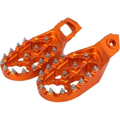 Motorcycle Foot Pegs CNC Footpegs Pedals for 65 85 110 125 250 300 450 1000 1290 EXC EXCF XC XCF XCW SX SXF EXC Dirt Pit Bike Orange