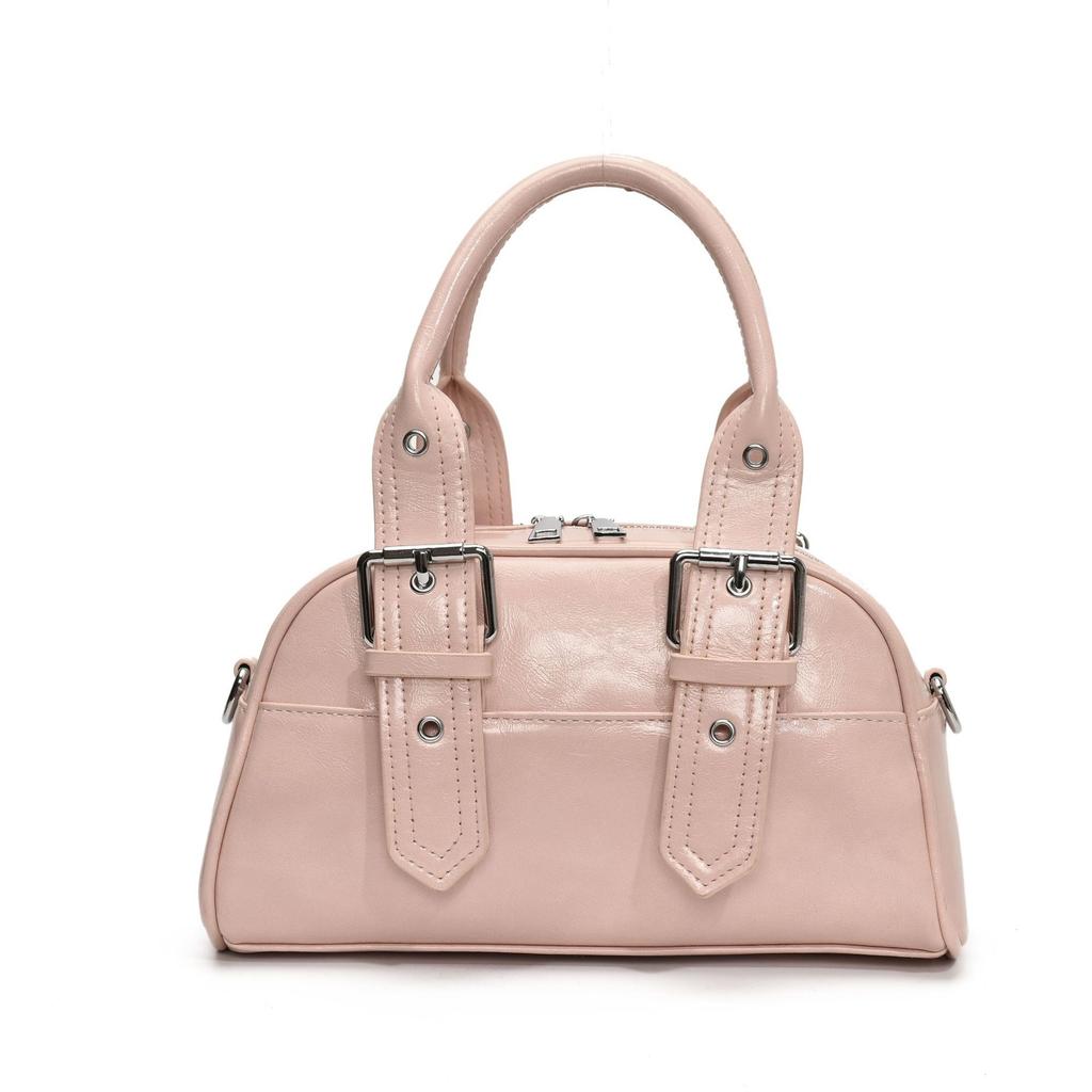 New Product Hot Sale Fashion Locomotive Style Simple Portable Boston Bag Personality Versatile Niche Design Messenger Bag Women