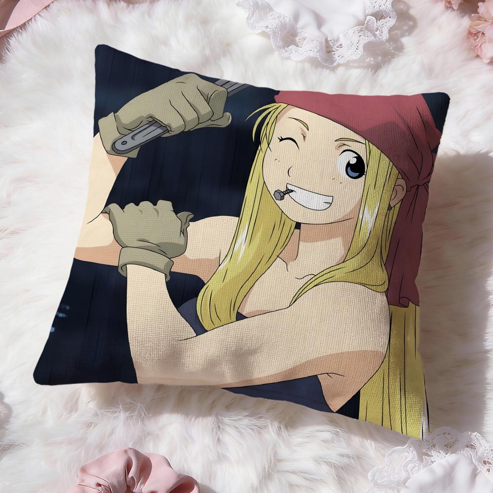 Funda de cojín FULLMETAL ALCHEMIST Premium Comfort reversible - Diseño dos en uno para cualquier habitación e interior del coche