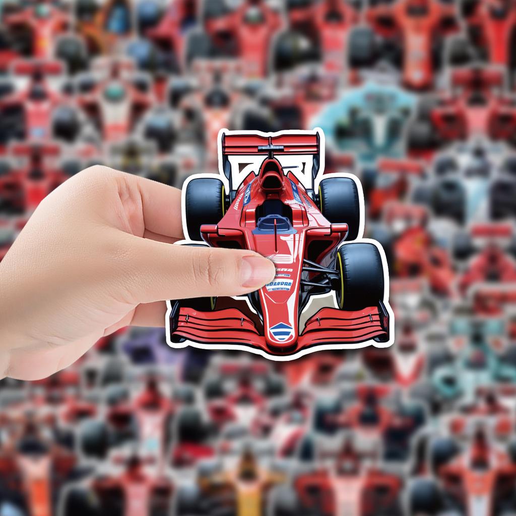 50 Non-Repeat Formula Racing Stickers Mobile Water Cup Waterproof Decorative Stickers Children's DIY Hand Account Stickers