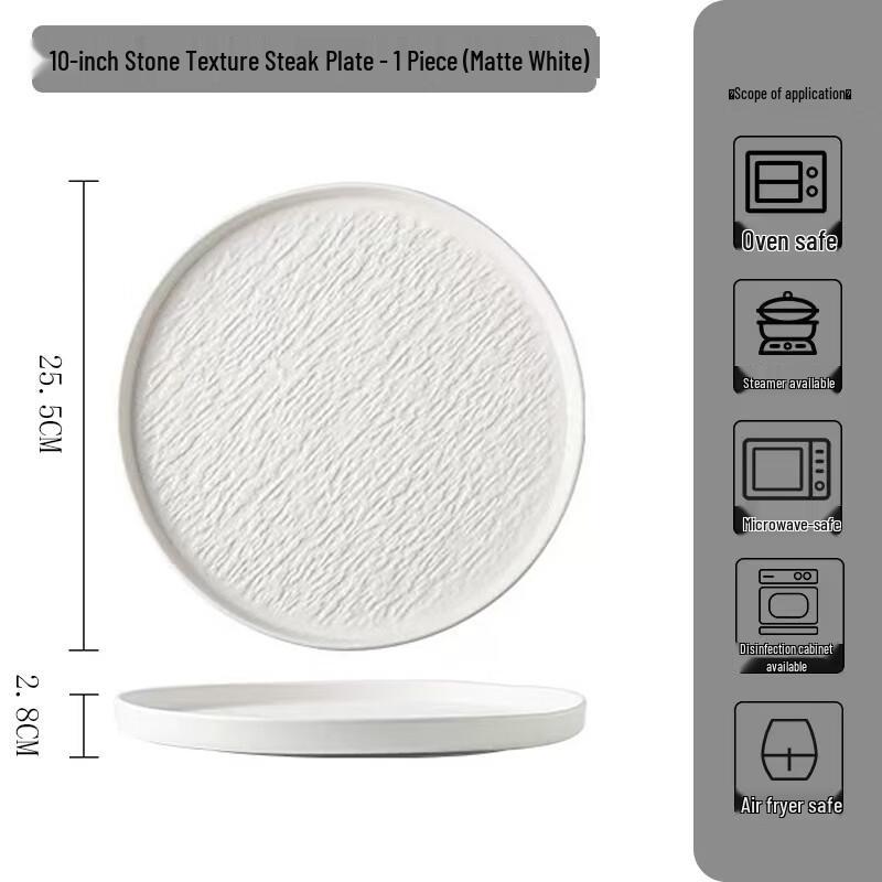 Japanese Style Ceramic Steak & Pasta Plate