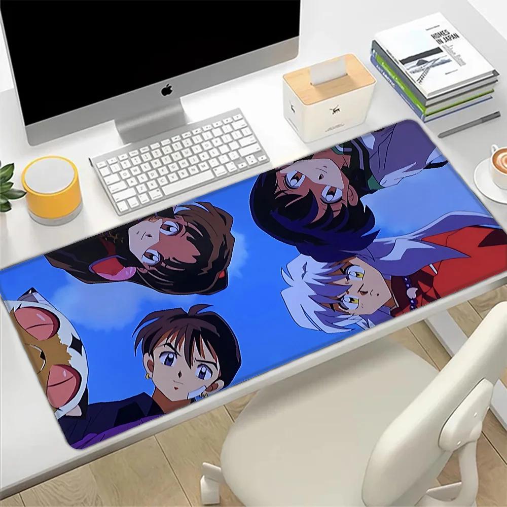 Anime Inuyasha Mousepad HD Printing Computer Gamers Locking Edge Non-slip Mouse Pad XXL90x40cm Keyboard PC Desk Pad