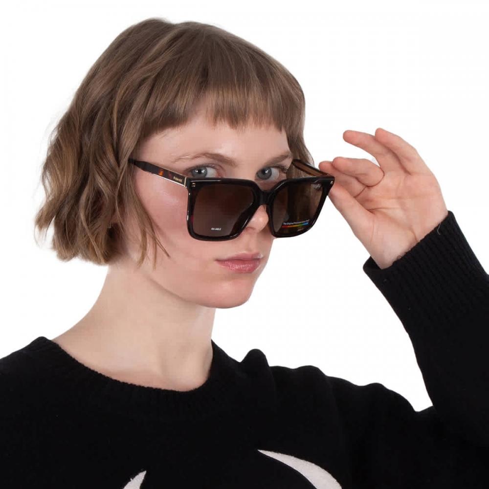 Polaroid Polarized Bronze Square Ladies Sunglasses Pld4115sx 0086 Sp 54 Multi