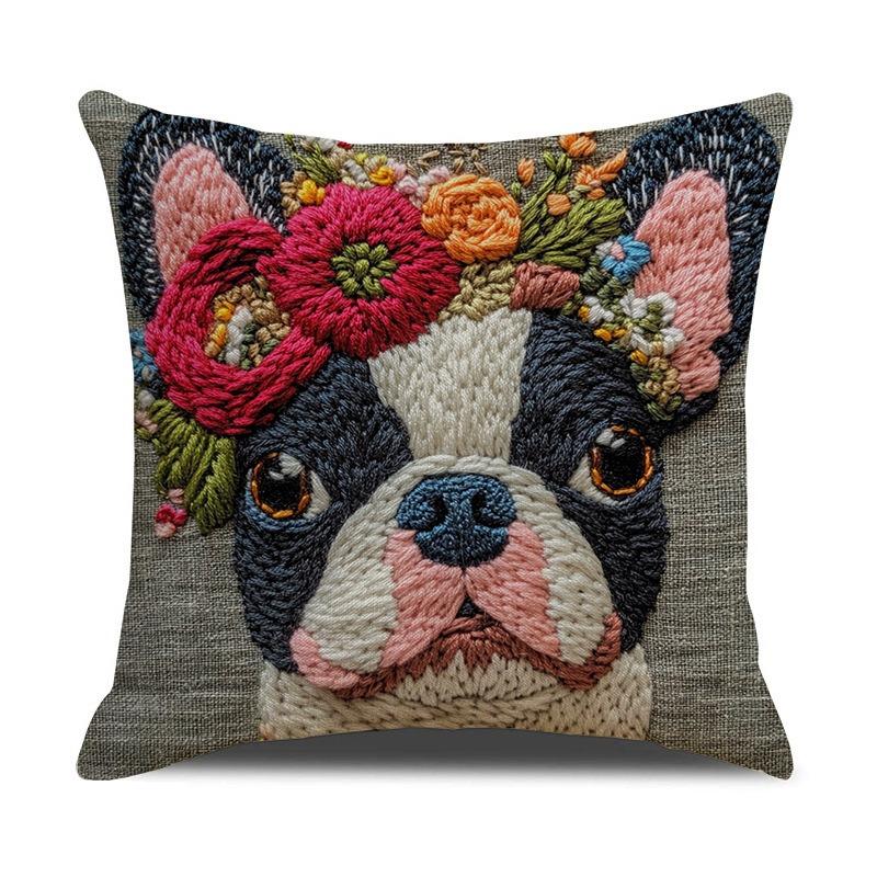 45x45cm Retro Elephant Dog Animal Pillwcase Bohemian Sheep Dog Fox Birds Pillow Cover India Elephant Home Sofa Car Cushion Cover 450450mm 1550₽