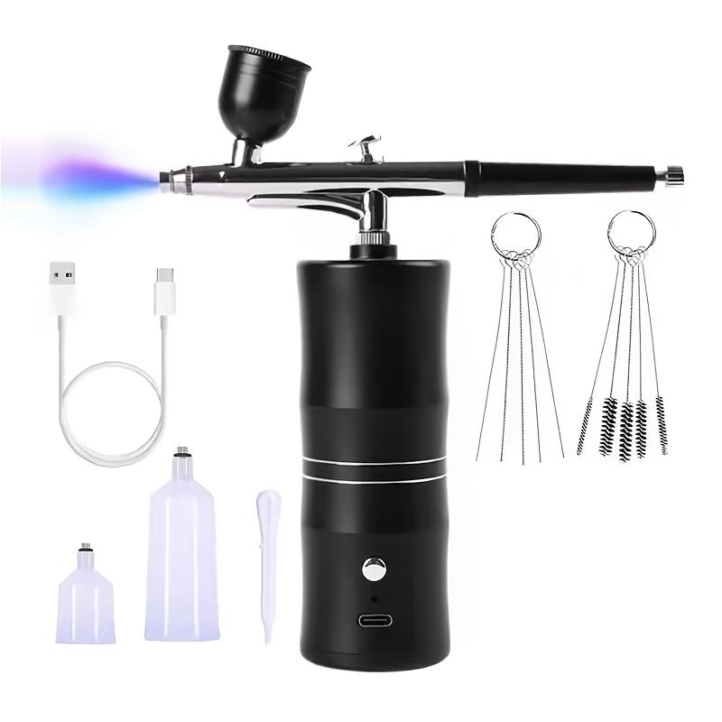 

Полный комплект краскопульта с компрессором, портативный перезаряжаемый высокопроизводительный аэрограф, для окраски автомобилей, покраски поделок, покраски чёрный