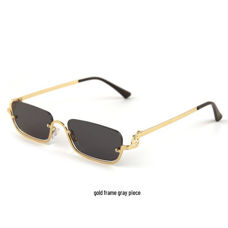 High-End Square Frame Sunglasses - Unisex Metal Hollow Design, Trendy European & American Style