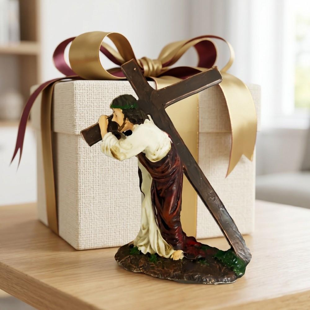 Resin Cross Sculpture Resin Table Ornament Living Room Shelf Ornament