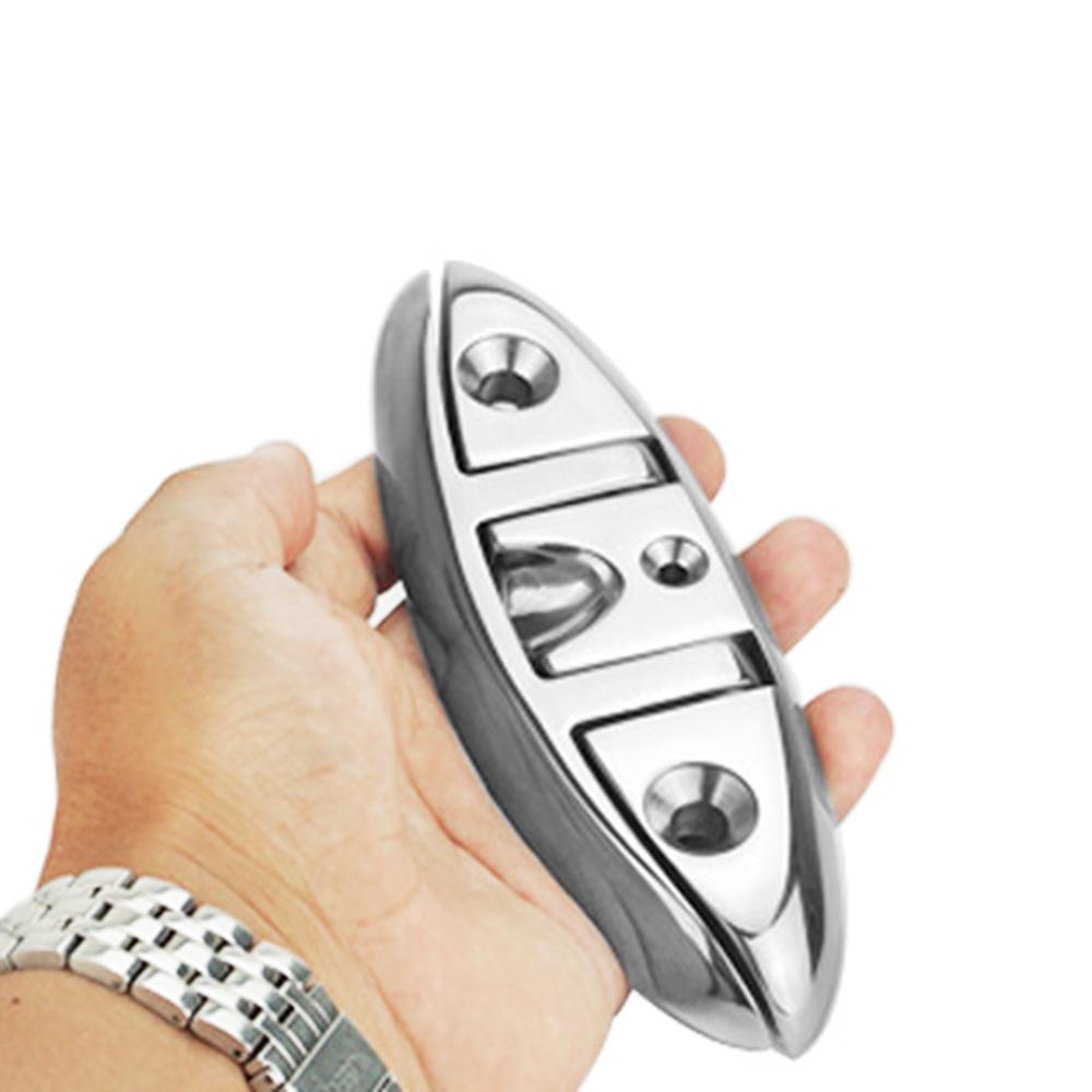 6 Inch Folding Boat Cleat 316 Stainless Steel Flip Up Flush Dock Mount Cleats for Boat Kayak