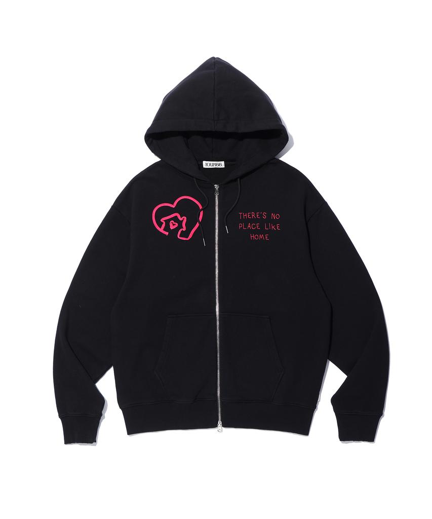 Youhee Home Graphic Hood Zip-Up Black