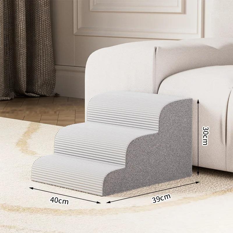 3/4/5 Puppy Stairs Foam Pet Secure Stairs Ramps Non-Slip Ladder Dogs Pets Protect Older Dogs Pet with Joint Pain Sofa Bed Ladde