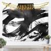 Stripes Wall Art Dark Black And White Tapestry For Kids Boys Girls Teens Room Decor Abstract Hanging Blanket Medium Geometric
