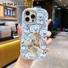 Phone Case: 2D flat design suitable for iPhone 18 17 16 15 14 13 Pro protective case, couple style, braided girl, Christmas and Halloween gift