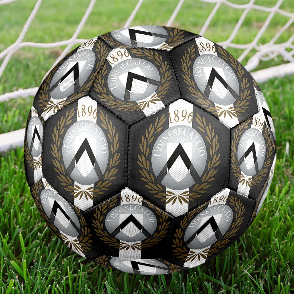 1pc Udinese CalcioIndoor Soccer Ball Colorful All Ages Machine Stitched PVC Competition Ready Durable High-Bounce HE3