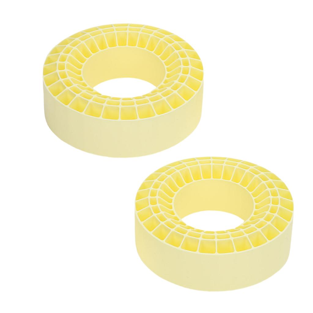 2Pcs 2.2in Silicone Tires Insert Double Layer Hollow Tires Liners for 1 10 Crawler Cars Yellow